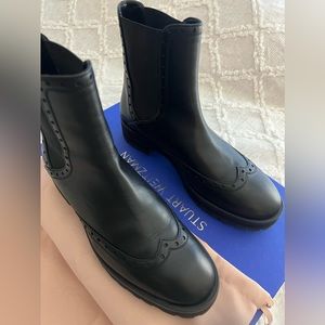 NEW NEW never worn Stuart Weitzman brogue back booties